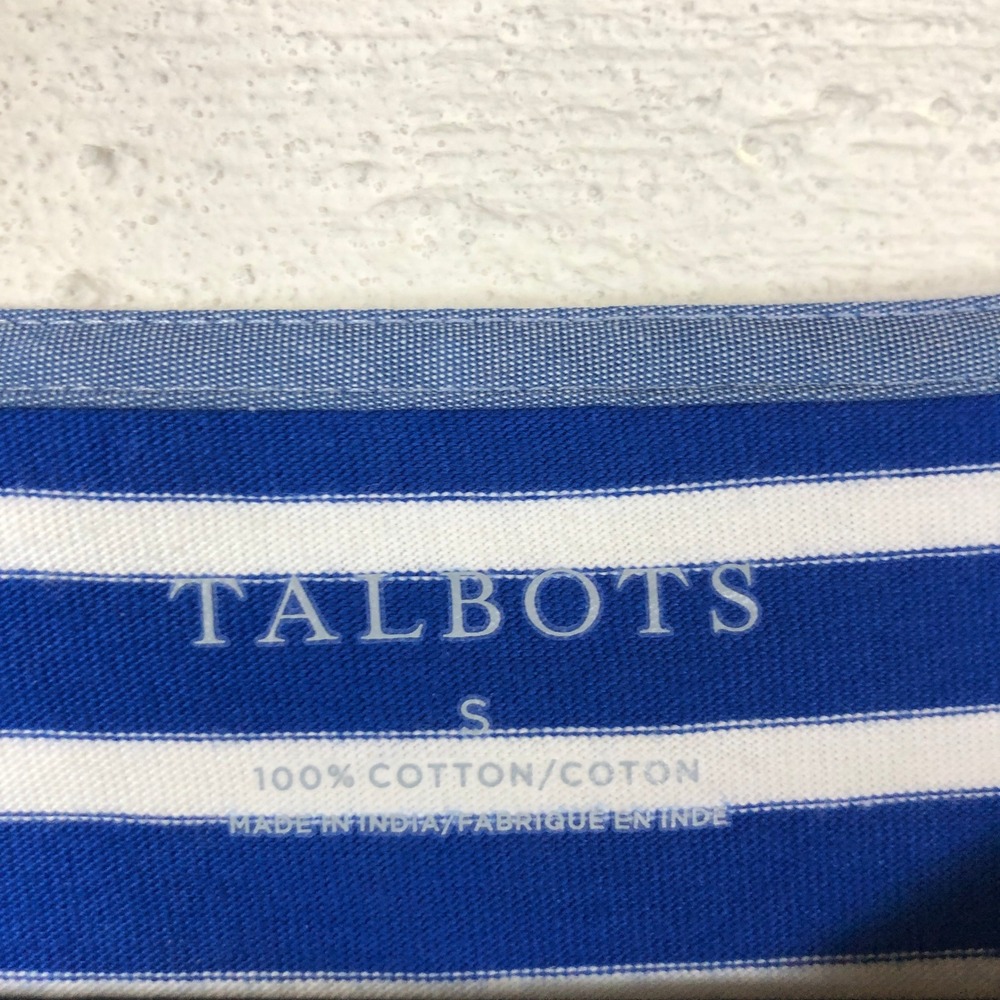 Talbots Womens Authentic Talbots Tee Frenchie Dog Embroidered S Novelty Whimsy - Picture 5 of 9